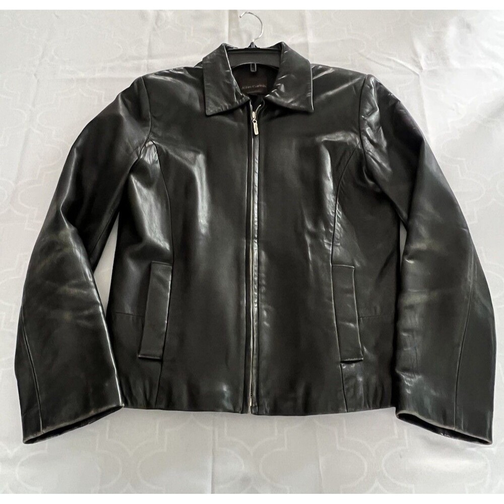 John Carlisle Women's Size Small Lined Full Zip 100% Soft Leather Jacket